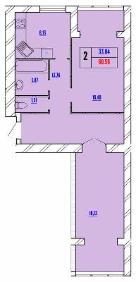 2-комнатная 60.56 м² в ЖК Avila Line от 17 000 грн/м², Хмельницкий
