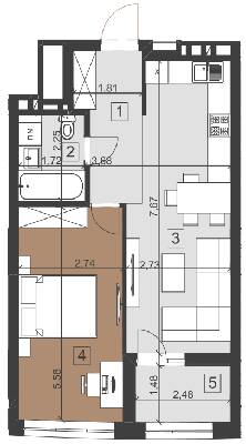 1-кімнатна 48 м² в ЖК Парус City від 28 650 грн/м², Львів