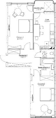 2-кімнатна 72.32 м² в ЖК O2 Residence від 31 592 грн/м², Київ