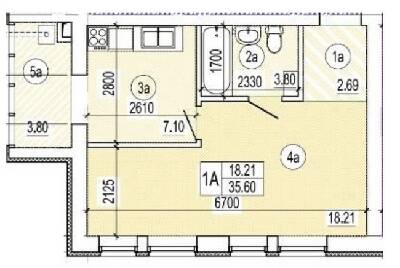1-кімнатна 35.6 м² в ЖК Сімейний квартал від 17 000 грн/м², с. Требухів