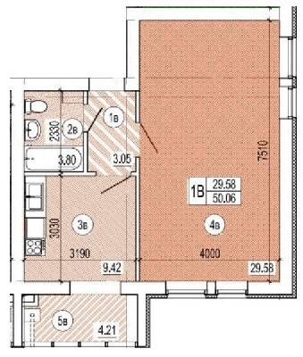 1-кімнатна 50.06 м² в ЖК Сімейний квартал від 17 000 грн/м², с. Требухів
