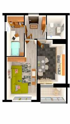 1-кімнатна 49.72 м² в ЖК АТЛАНТ (Коцюбинське) від 22 500 грн/м², смт Коцюбинське
