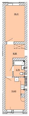1-кімнатна 40.9 м² в ЖК Найкращий квартал від 26 100 грн/м², м. Ірпінь