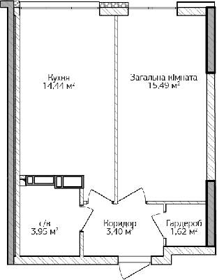 1-кімнатна 38.9 м² в ЖК City Park від 25 500 грн/м², м. Ірпінь