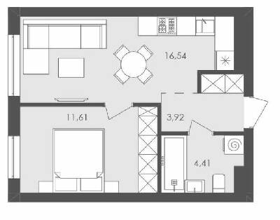 1-кімнатна 36.48 м² в ЖК Avalon Holiday від 17 000 грн/м², с. Сокільники