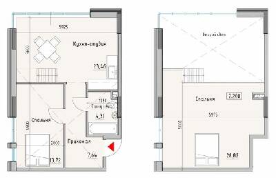 2-кімнатна 49.22 м² в ЖК Простір Eco City (Простір на Радісній від 21 150 грн/м², Одеса