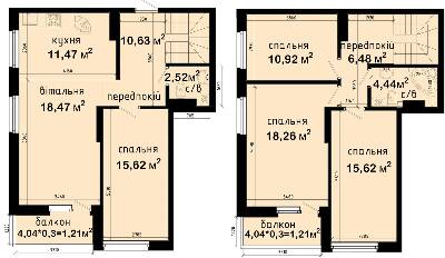 Дворівнева 116.85 м² в ЖК Авеню 42 від 36 960 грн/м², Київ