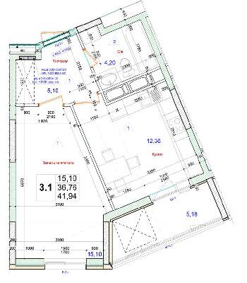 1-кімнатна 41.94 м² в ЖК Олімпійський від 22 100 грн/м², м. Бровари
