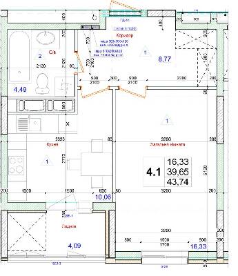 1-кімнатна 43.74 м² в ЖК Олімпійський від 22 100 грн/м², м. Бровари