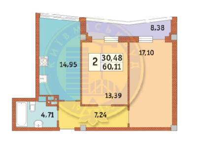 2-кімнатна 60.11 м² в ЖК Costa fontana від 36 300 грн/м², Одеса