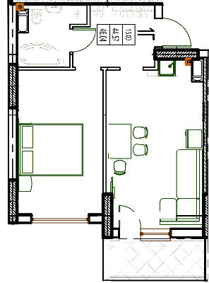 1-кімнатна 46.04 м² в ЖК DERBY Style House від 27 250 грн/м², Одеса