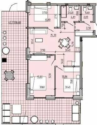 3-кімнатна 91.43 м² в ЖК Простір на 9-й Фонтана від 29 550 грн/м², Одеса