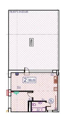 2-кімнатна 69.45 м² в ЖК Простір на Гераневій від 31 500 грн/м², Одеса