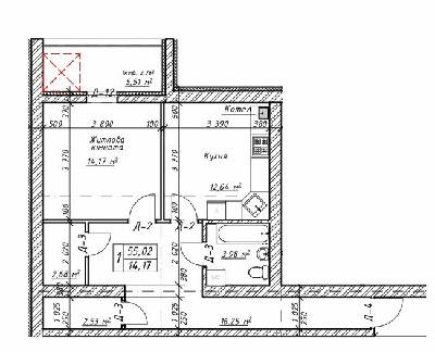 1-кімнатна 55.02 м² в ЖК Гранд Парк від 14 500 грн/м², м. Бровари