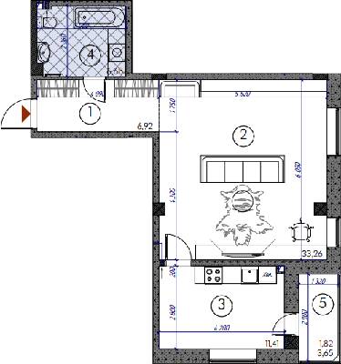1-кімнатна 60.09 м² в ЖМ Саванна Сіті від 17 000 грн/м², м. Бровари