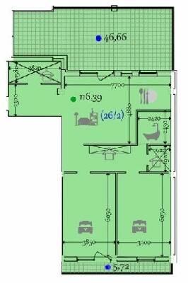 2-комнатная 168.77 м² в ЖК Comfort City от 27 700 грн/м², Днепр