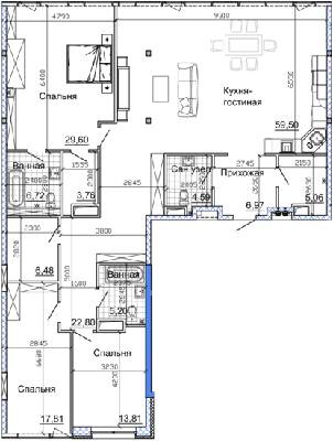 3-кімнатна 187.55 м² в ЖК Nebo від 40 200 грн/м², Дніпро