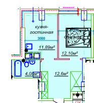 1-кімнатна 41.66 м² в ЖК Миронова від 42 250 грн/м², Дніпро