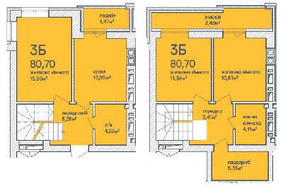 Дворівнева 80.7 м² в ЖК Синергія Сіті (Kvartal Group) від 18 500 грн/м², м. Ірпінь