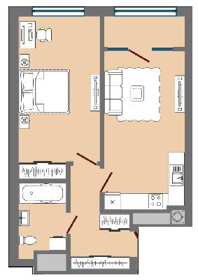1-комнатная 52.06 м² в ЖК Greenville Park Lviv от 28 250 грн/м², Львов