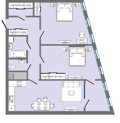 2-комнатная 89.84 м² в ЖК Greenville Park Lviv от 27 950 грн/м², Львов