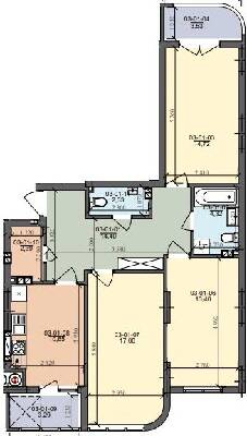 3-комнатная 83.56 м² в ЖК на ул. Трускавецкая от 18 500 грн/м², с. Сокольники