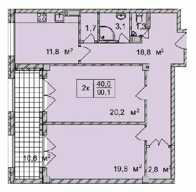 2-комнатная 90.1 м² в ЖК ТИТУЛ Дом на Пушкинской от 49 400 грн/м², Харьков