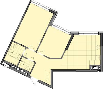 2-кімнатна 61.95 м² в ЖК Dibrova Park від 25 309 грн/м², Київ