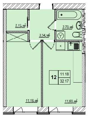 1-комнатная 32.17 м² в ЖК Wood Park 2 от 19 700 грн/м², Киев