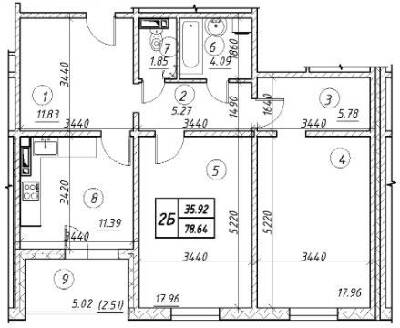 1-кімнатна 78.64 м² в ЖК Вудсторія від 17 500 грн/м², Київ