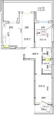 2-кімнатна 91.2 м² в ЖК Вудсторія від 18 750 грн/м², Київ