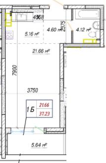 Студія 37.23 м² в ЖК Вудсторія від 23 500 грн/м², Київ
