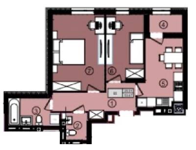 2-кімнатна 53.67 м² в ЖК Жовківська брама від 14 000 грн/м², с. Малехів
