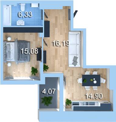 1-комнатная 54.54 м² в ЖК Новопечерська Вежа от 50 009 грн/м², Киев