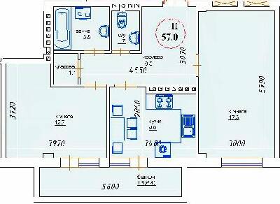 2-комнатная 57 м² в ЖК ЯневБуд от 12 900 грн/м², пгт Ивано-Франково