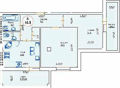 2-комнатная 61.1 м² в ЖК ЯневБуд от 12 650 грн/м², пгт Ивано-Франково