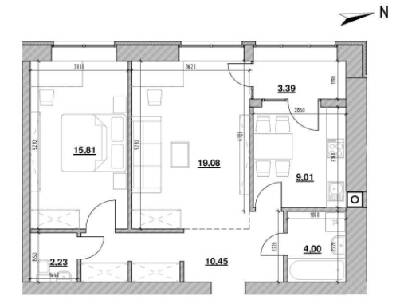 2-комнатная 63.99 м² в ЖК Компаньон от 16 322 грн/м², с. Сокольники