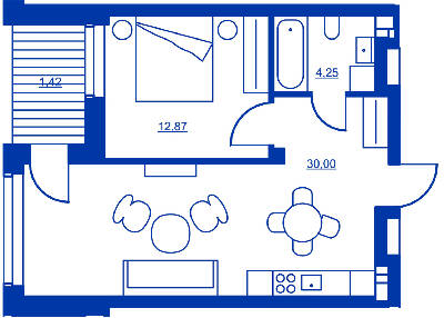 1-комнатная 48.54 м² в ЖК RYBALSKY от 59 800 грн/м², Киев