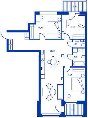 3-комнатная 104.92 м² в ЖК RYBALSKY от 52 352 грн/м², Киев