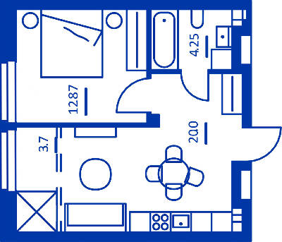 1-комнатная 40.82 м² в ЖК RYBALSKY от 43 300 грн/м², Киев