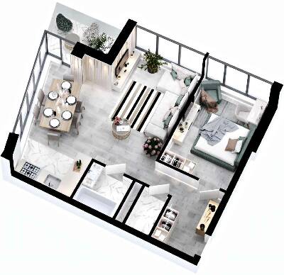 2-комнатная 60.03 м² в ЖК RYBALSKY от 60 617 грн/м², Киев