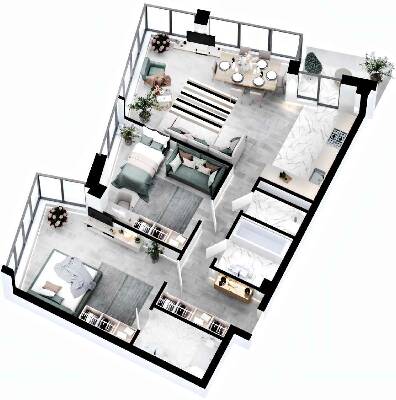 3-комнатная 92.71 м² в ЖК RYBALSKY от 61 941 грн/м², Киев