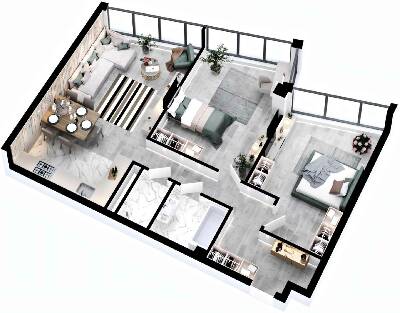 3-комнатная 84.47 м² в ЖК RYBALSKY от 61 941 грн/м², Киев
