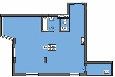 1-кімнатна 70.2 м² в ЖК Юпітер від забудовника, Одеса