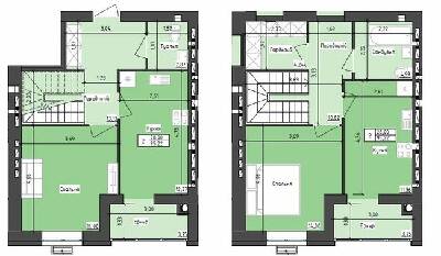 Двухуровневая 95.22 м² в ЖК Sweet Home от 20 900 грн/м², Днепр