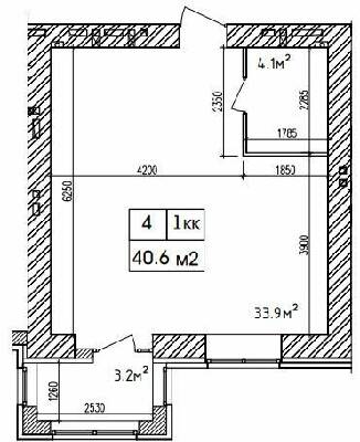 1-комнатная 40.6 м² в ЖК Аржанова от 20 000 грн/м², Днепр