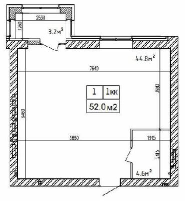 1-комнатная 52 м² в ЖК Аржанова от 20 000 грн/м², Днепр