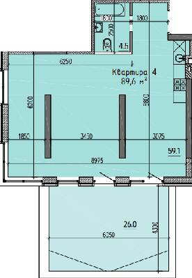 3-кімнатна 89.6 м² в ЖК River Hall від 25 100 грн/м², Запоріжжя