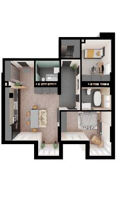 3-комнатная 84.3 м² в ЖК 4U от 24 350 грн/м², Киев
