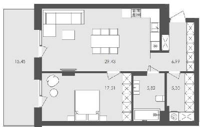 1-комнатная 69.69 м² в ЖК Avalon Yard от 29 500 грн/м², Львов